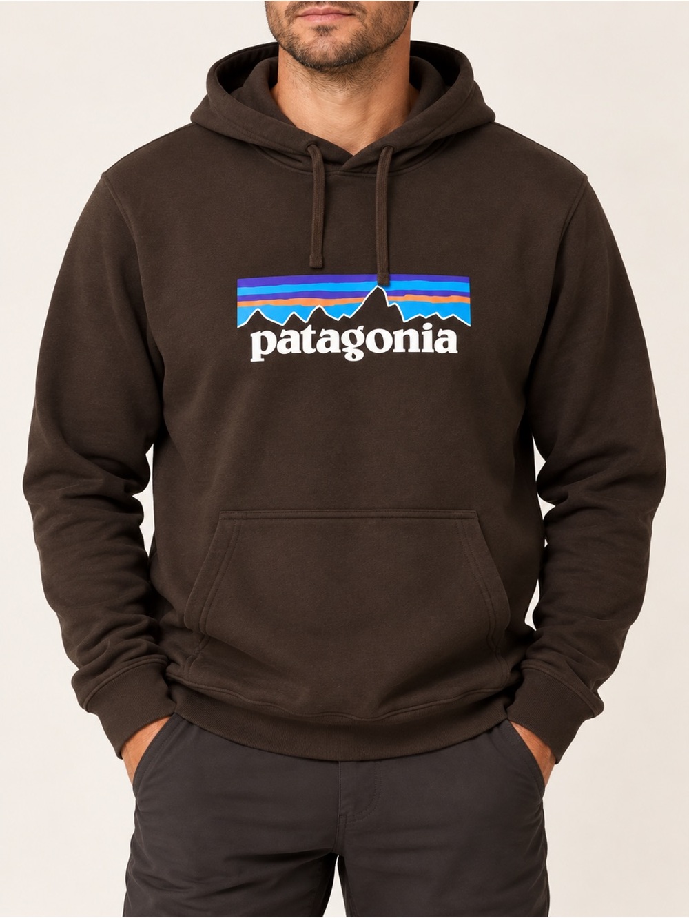 Patagonia Men's Brown Logo Hoodie